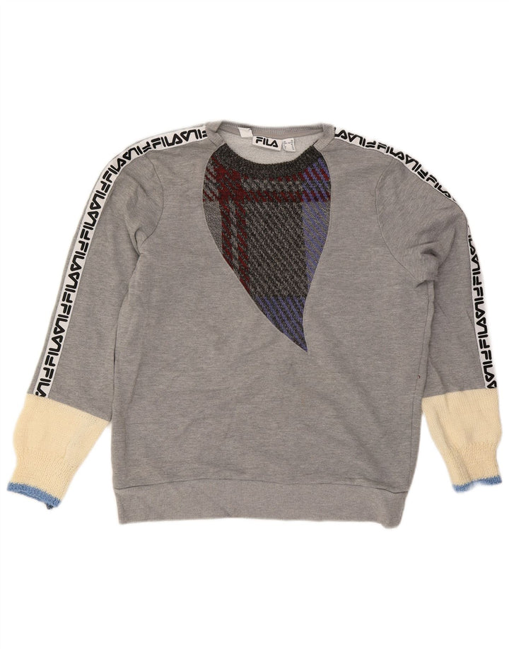 Γυναικείο γραφικό φούτερ Fila Jumper UK 16 Large Grey Colourblock