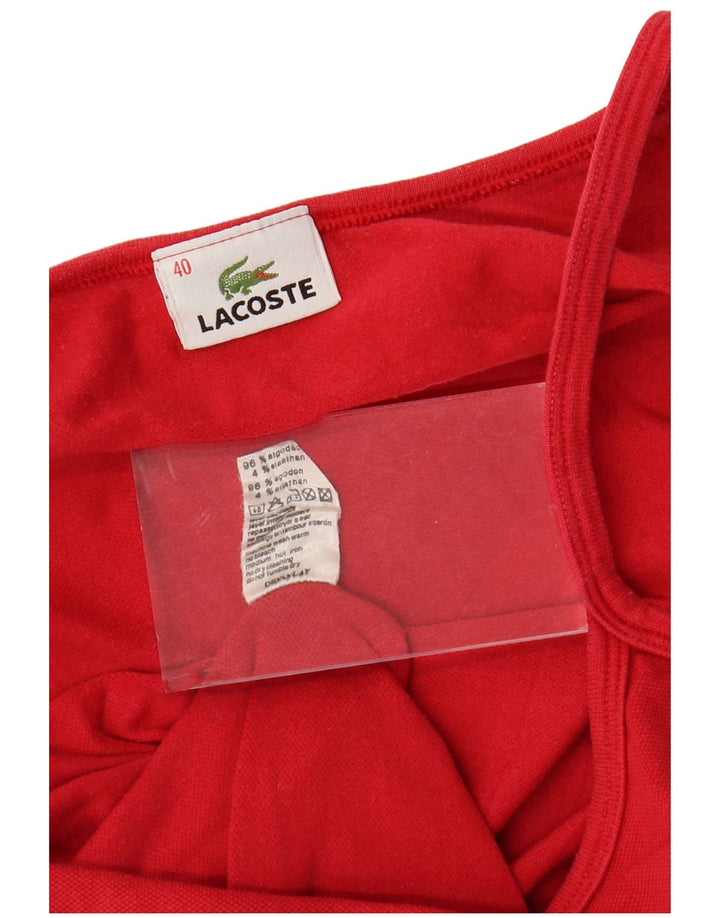 LACOSTE Γυναικείο Crop Cami Top Size 40 Μεσαίο κόκκινο βαμβακερό