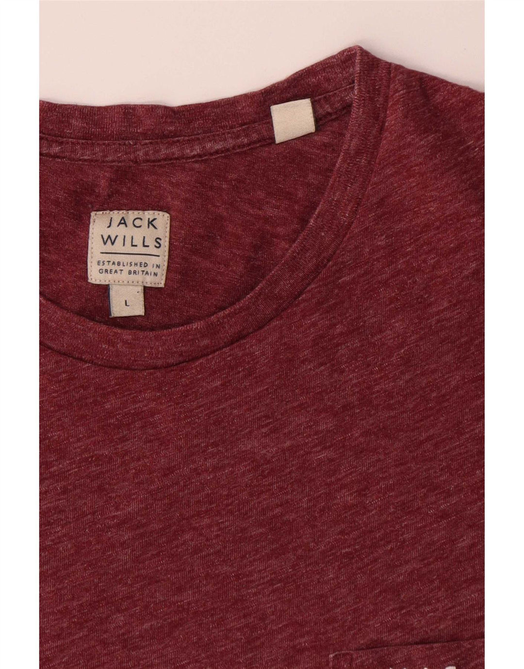 Ανδρικό μπλουζάκι Jack Wills Top Large Βουργουνδίας με φλύκταινες πολυεστέρας
