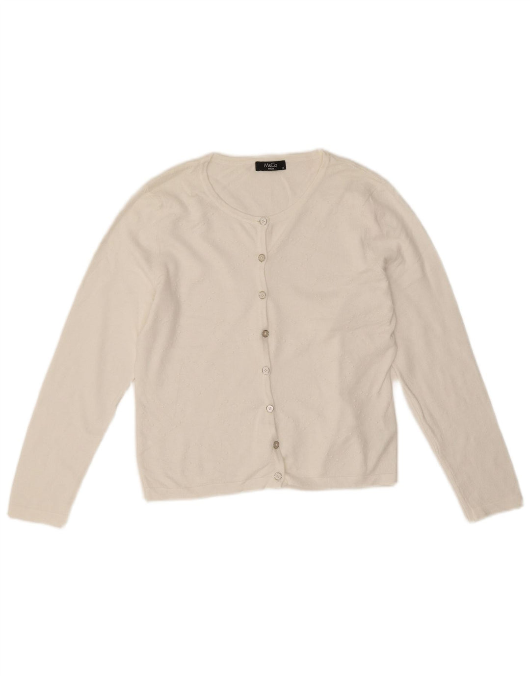 M&Co Γυναικείο Petite Bolero Jumper UK 14 Medium White Viscose