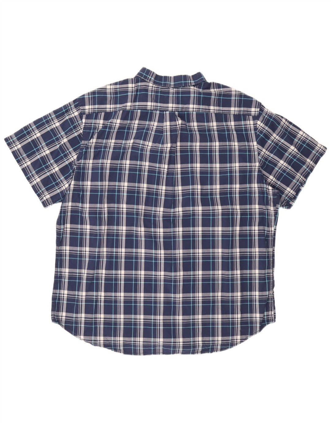 Old Navy Ανδρικό κοντομάνικο πουκάμισο Slim Fit 2XL Navy Blue Check Cotton