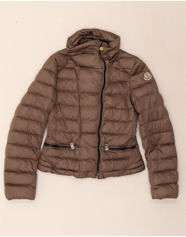 Moncler Γυναικείο μπουφάν με επένδυση μεγέθους 2 Μικρός καφέ πολυεστέρας