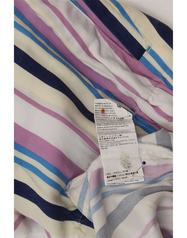 Γυναικείο Cropped Παντελόνι Benetton Medium W30 L26 Πολύχρωμο ριγέ