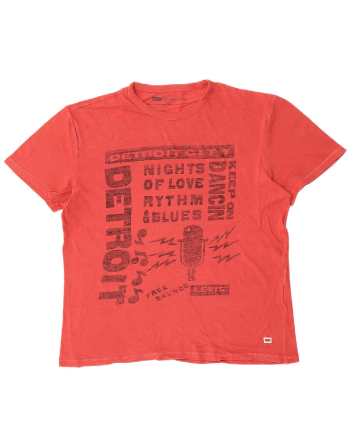 Ανδρικό T-Shirt LEVI'S Standard Fit Graphic Top μεγάλο κόκκινο