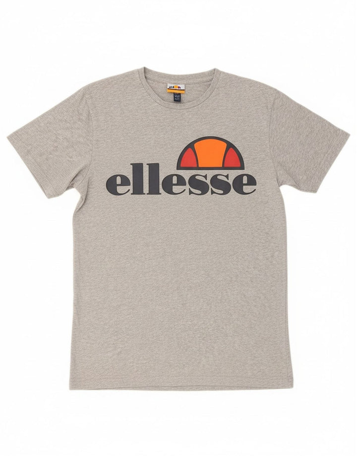 ELLESSE Mens Graphic T-Shirt Top XS Grey Cotton