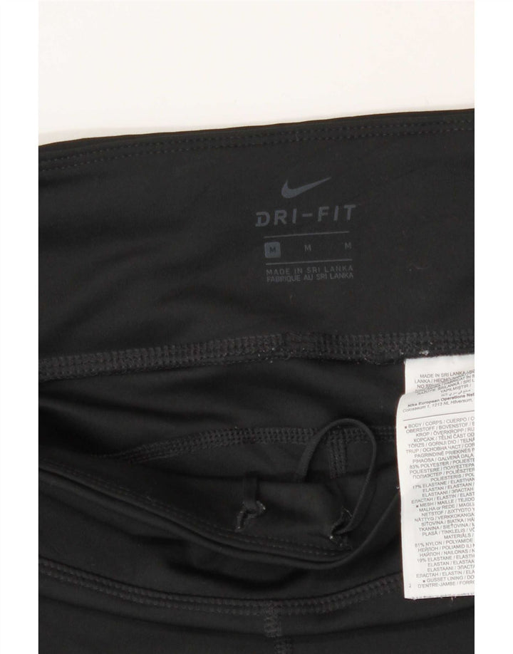 Γυναικεία κολάν Nike Dri Fit Crop UK 12 μεσαίου μαύρου πολυεστέρα