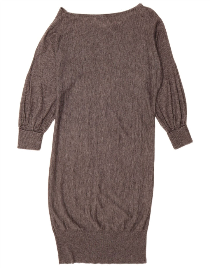 Massimo Dutti Γυναικείο Jumper Φόρεμα UK 10 Small Grey Wool