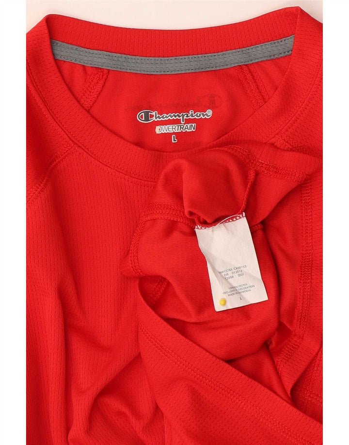 Ανδρικό T-Shirt Champion Top μεγάλο κόκκινο πολυεστέρα