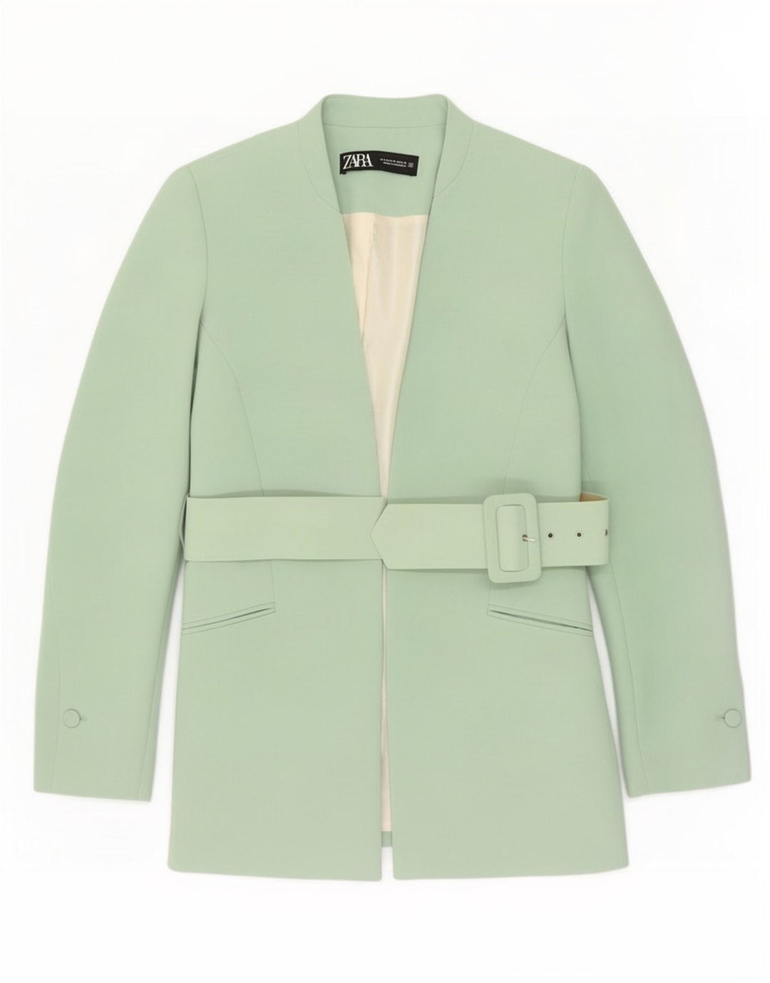 Zara Γυναικείο Σακάκι Μπλέιζερ UK 14 Μεσαίο Πράσινο Πολυεστέρας