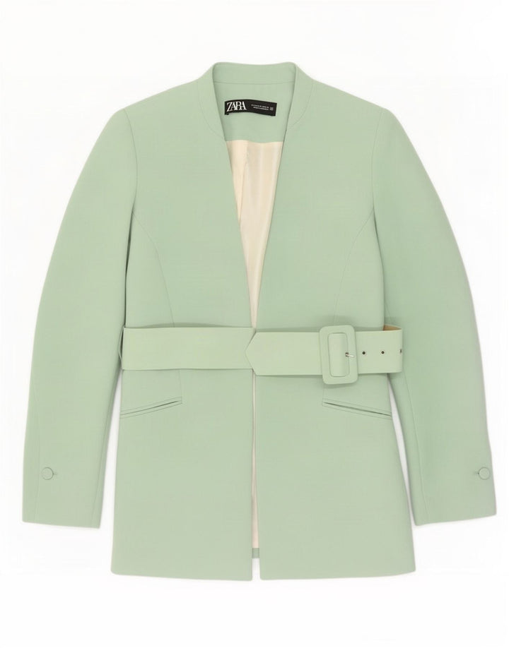Zara Γυναικείο Σακάκι Μπλέιζερ UK 14 Μεσαίο Πράσινο Πολυεστέρας