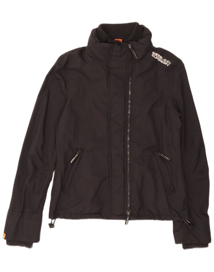 Superdry γυναικείο μπουφάν βροχής UK 14 Medium Grey Nylon