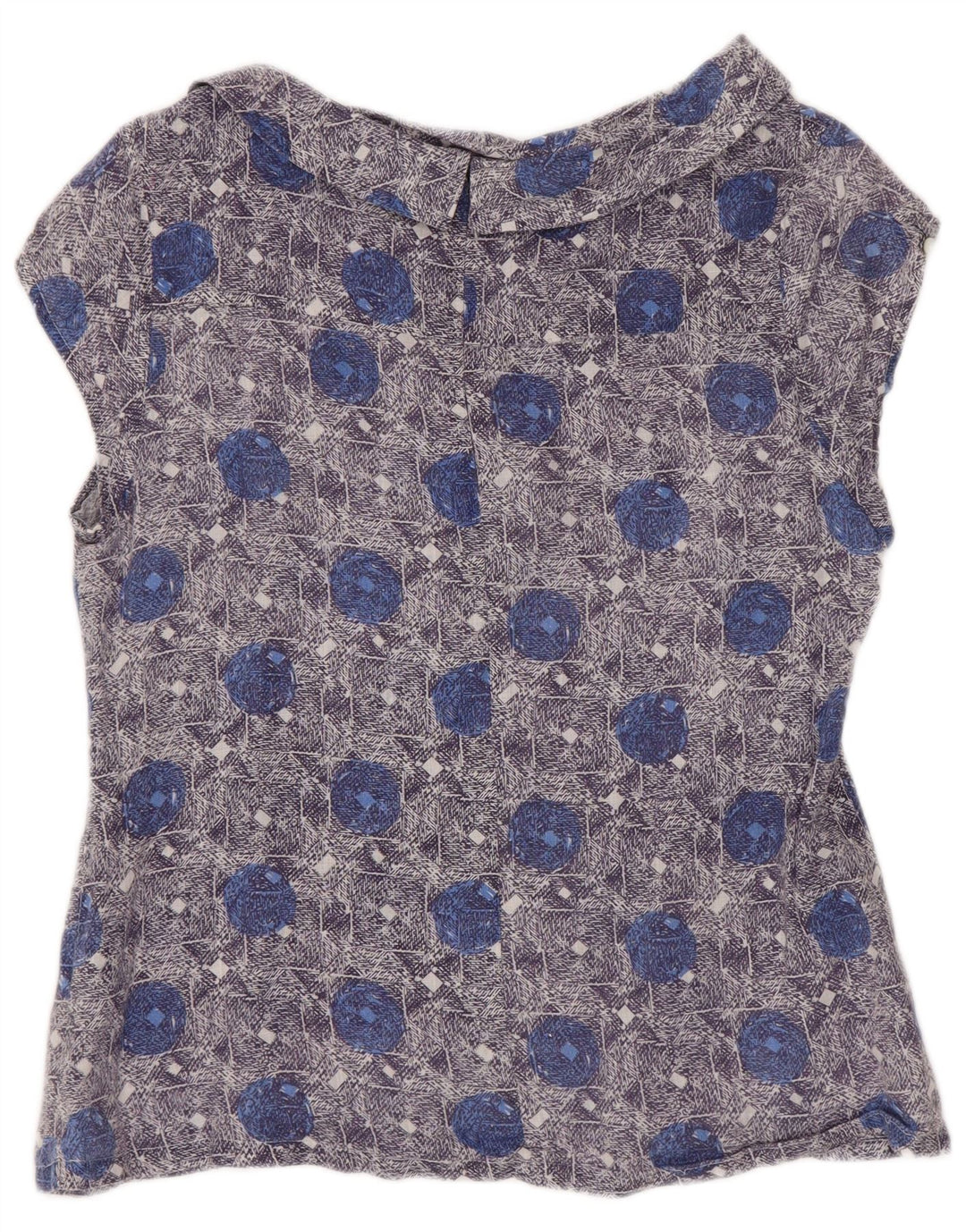 White Stuff Γυναικεία Μπλούζα Top UK 10 Small Blue Floral Λευκά είδη
