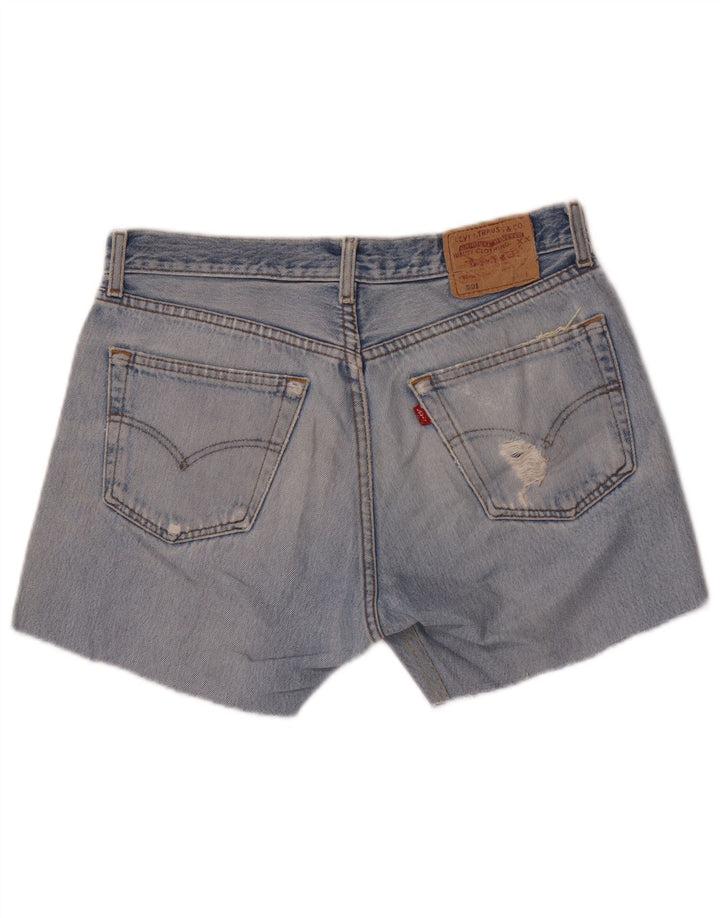 Levi's Womens 501 Distressed Denim Shorts W33 Medium Blue