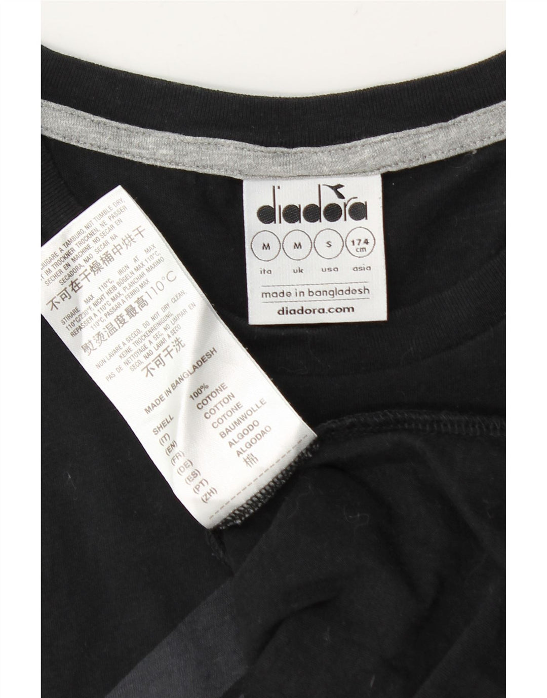 Ανδρικό γραφικό T-Shirt Diadora Top Μεσαίο μαύρο βαμβακερό