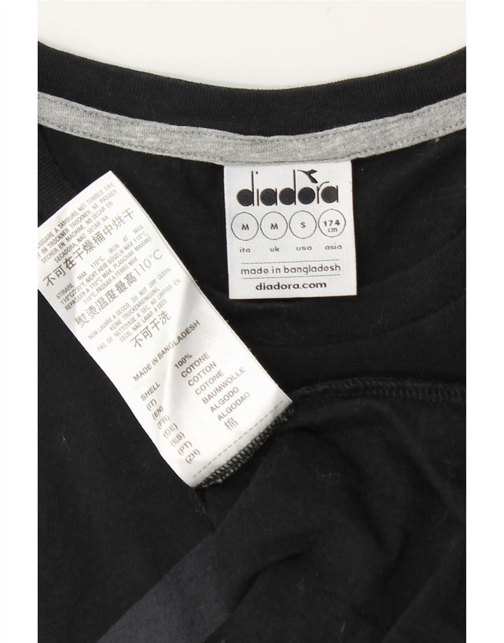 Ανδρικό γραφικό T-Shirt Diadora Top Μεσαίο μαύρο βαμβακερό