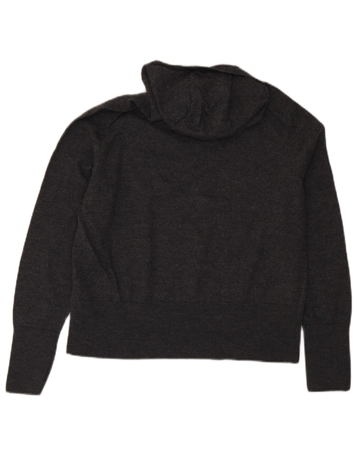 Γυναικείο πουλόβερ Cos Crop Hooded Jumper UK 14 Medium Grey Wool