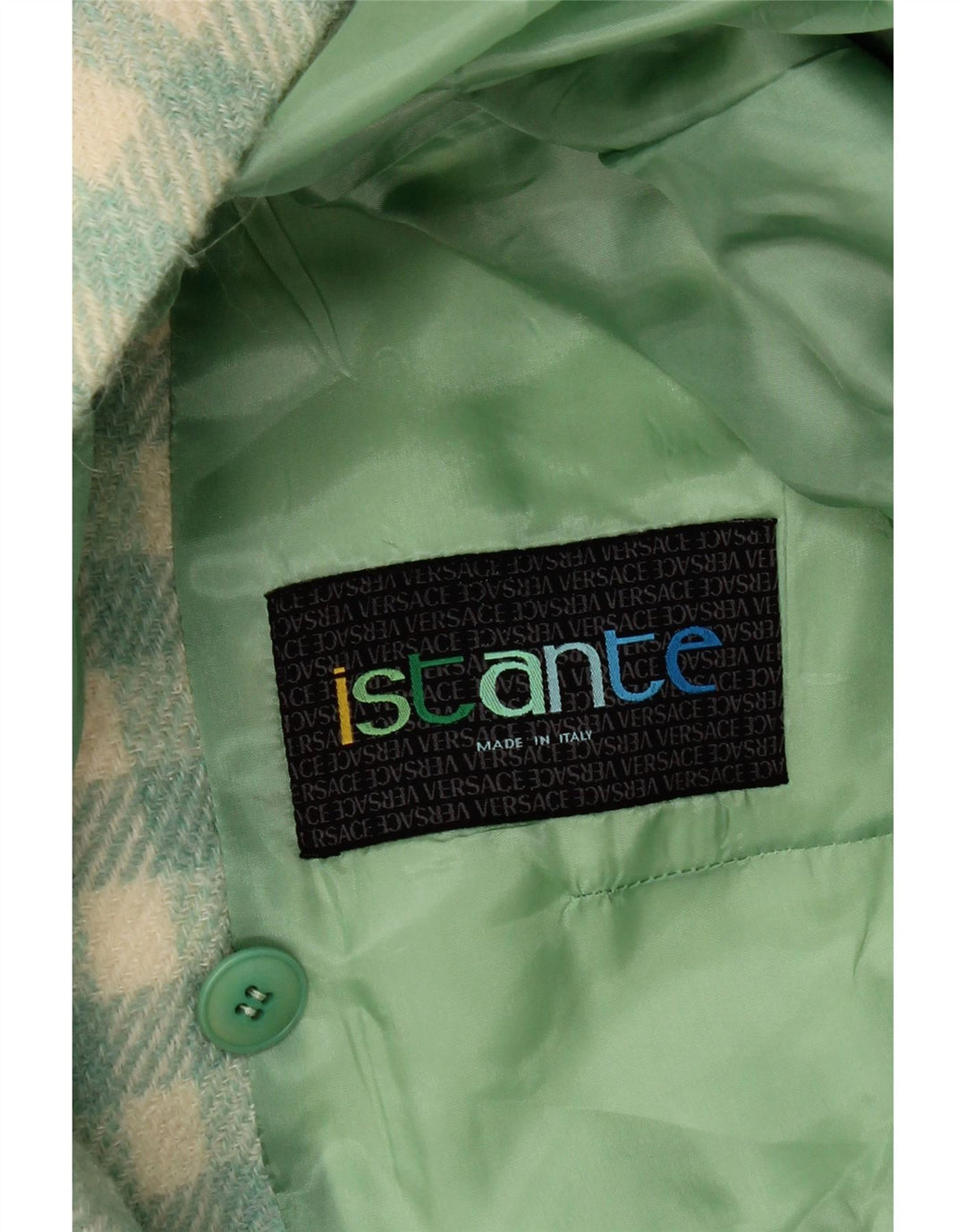 Istante Γυναικείο παλτό με διπλό στήθος UK 14 Μεσαίο Πράσινο Έλεγχο