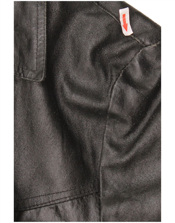 Vintage Ανδρικό Δερμάτινο Μπουφάν UK 38 Medium Black Leather