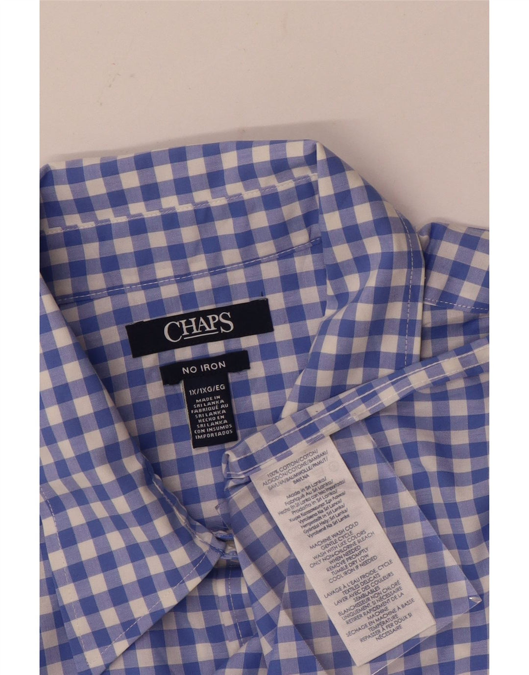 Chaps Γυναικείο πουκάμισο UK 18 XL Blue Gingham Cotton