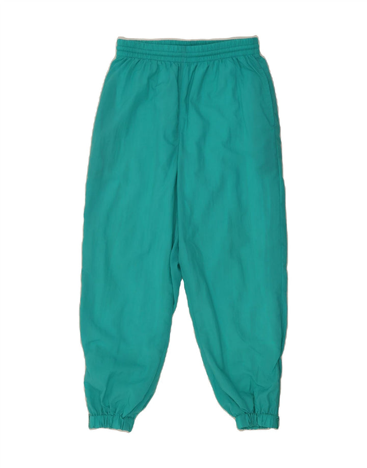 VINTAGE Womens Tracksuit Trousers Joggers UK 14 Medium Turquoise Polyamide Vintage Vintage and Second-Hand Vintage from Messina Hembry 