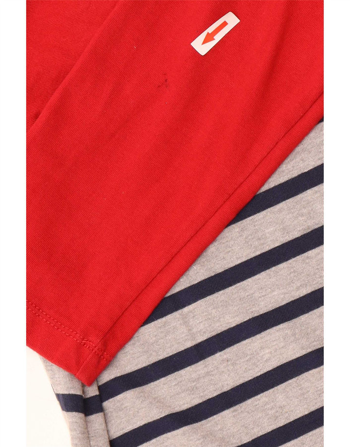 Tommy Hilfiger Γυναικείο φόρεμα 3/4 με μανίκια UK 12 μεσαίο κόκκινο ριγέ