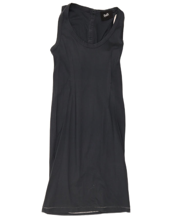 Dolce & Gabbana γυναικείο αμάνικο μπλουζάκι UK 8 Small Navy Blue από βαμβάκι