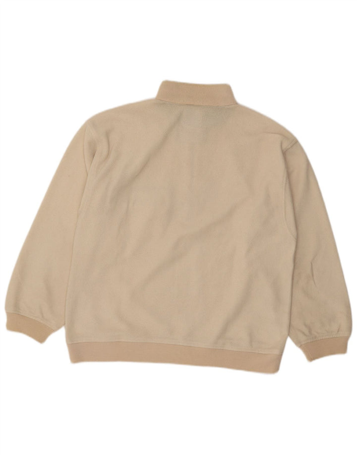 Silvy ανδρικό Polartec με φερμουάρ με λαιμόκοψη Fleece Jumper Medium Beige Fair Isle Polyester
