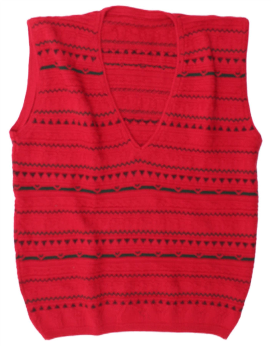 Vintage ανδρικό γιλέκο Tank Top XL Red Geometric
