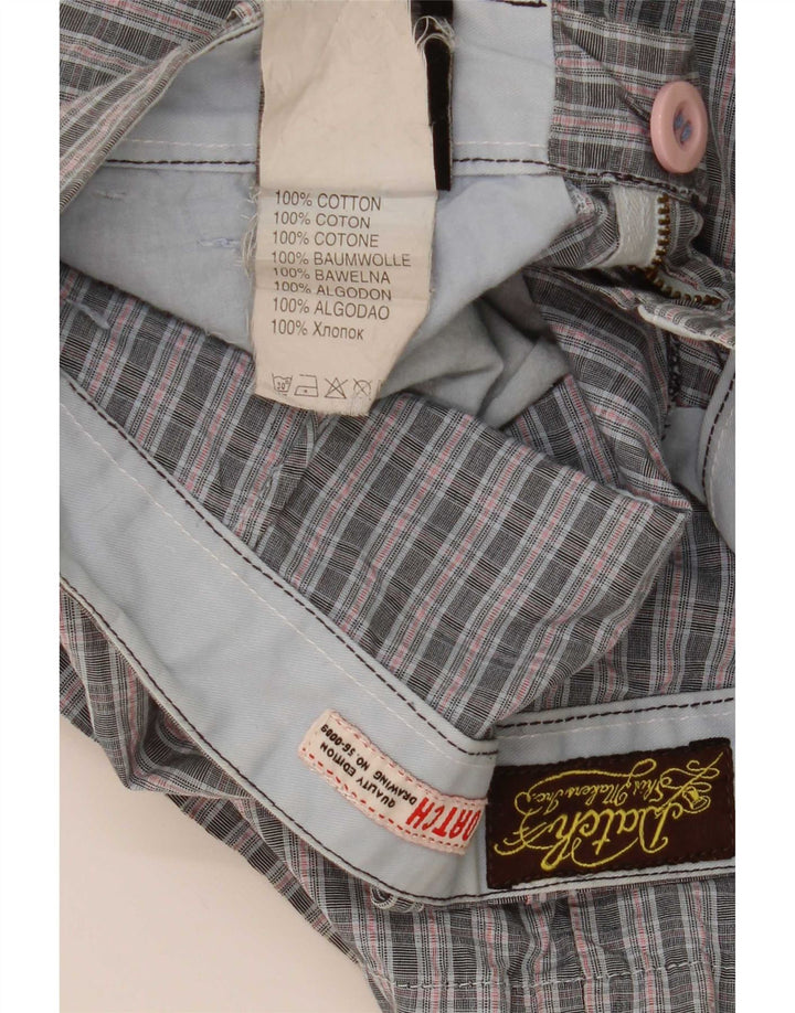 Ανδρικό σορτς Chino Datch W28 Small Grey Check Cotton