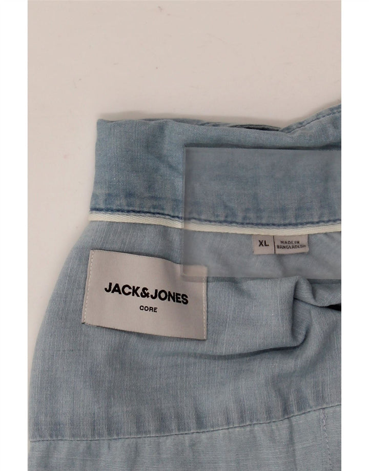 Jack & Jones Ανδρικό κοντομάνικο πουκάμισο XL μπλε