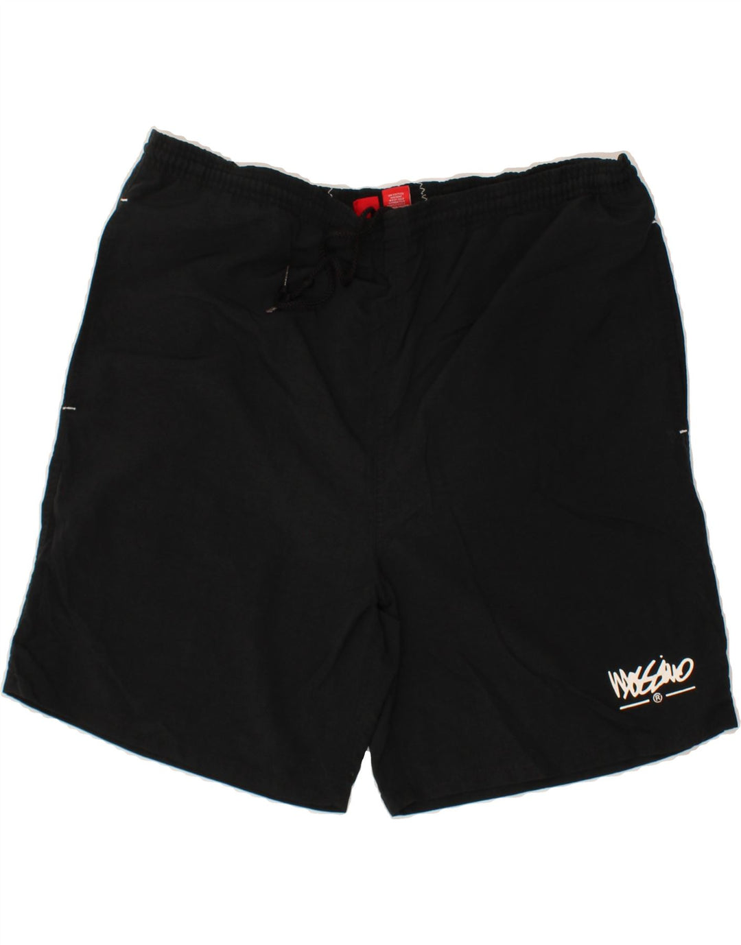 MOSSIMO Mens Graphic Sport Shorts Medium  Black Nylon Vintage Mossimo and Second-Hand Mossimo from Messina Hembry 