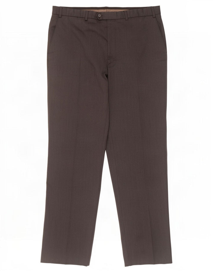 Ανδρικό ίσιο παντελόνι Marks & Spencer W38 L33 Γκρι μαλλί
