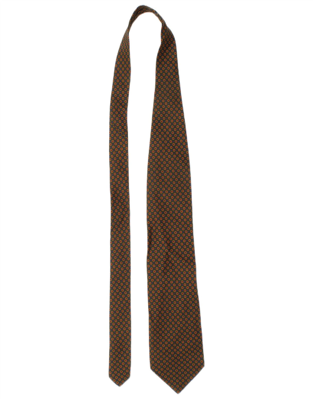 Ανδρική γραβάτα Etro One Size Khaki Geometric Silk Classic