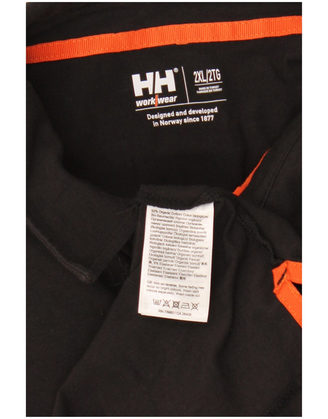 Helly Hansen Ανδρικό γραφικό πόλο μπλουζάκι 2XL μαύρο βαμβακερό