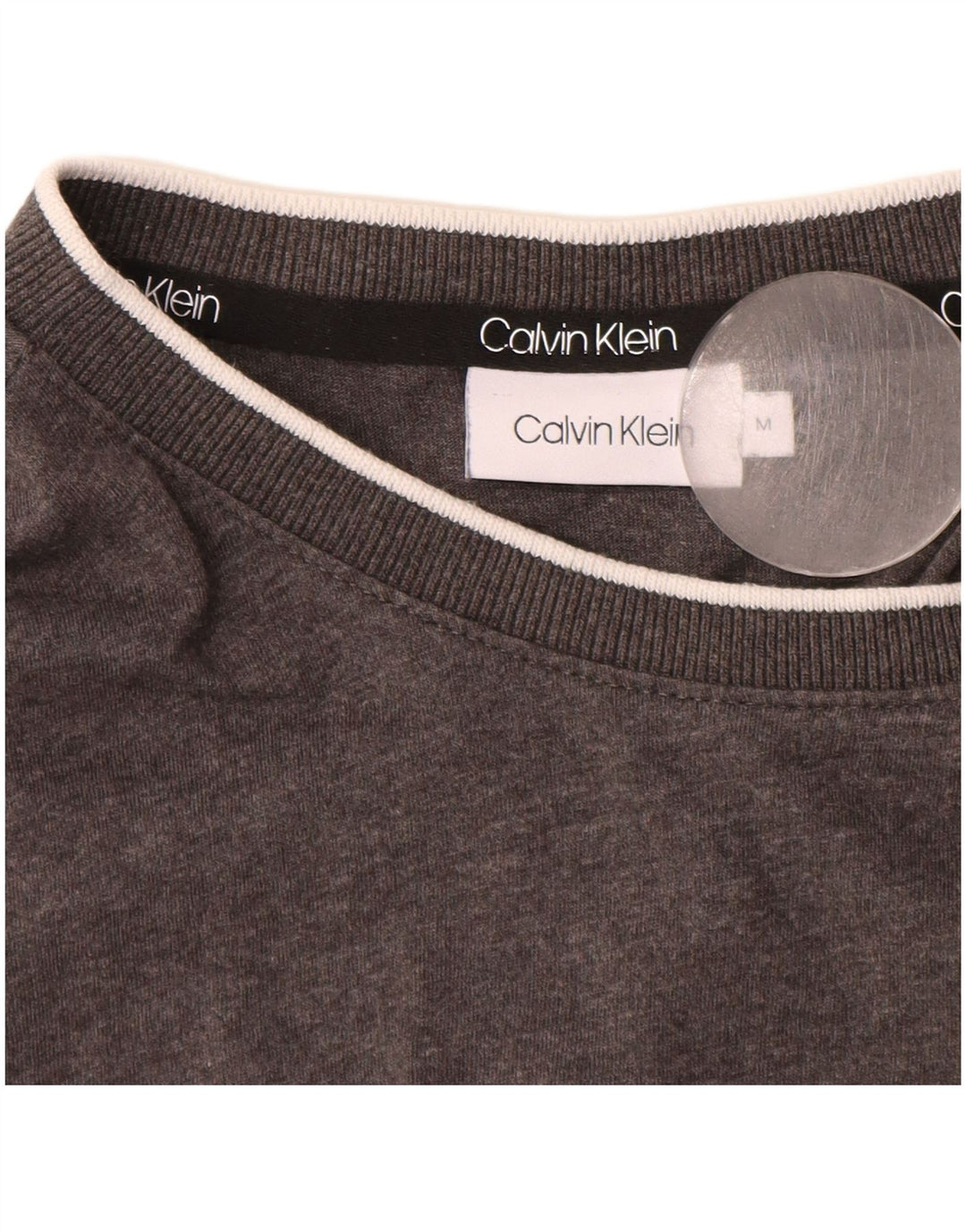 Ανδρικό γραφικό μπλουζάκι Calvin Klein Τοπ μεσαίου γκρι βαμβακερό