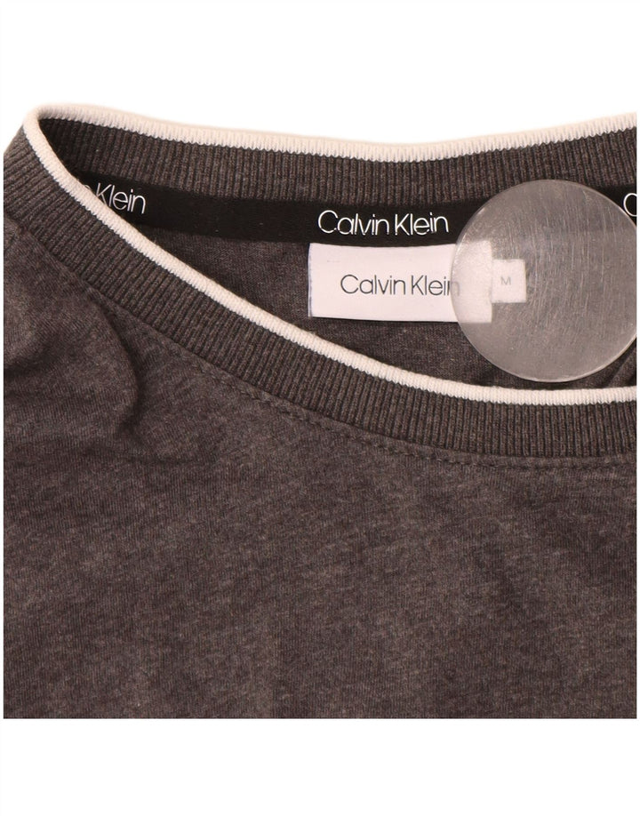 Ανδρικό γραφικό μπλουζάκι Calvin Klein Τοπ μεσαίου γκρι βαμβακερό