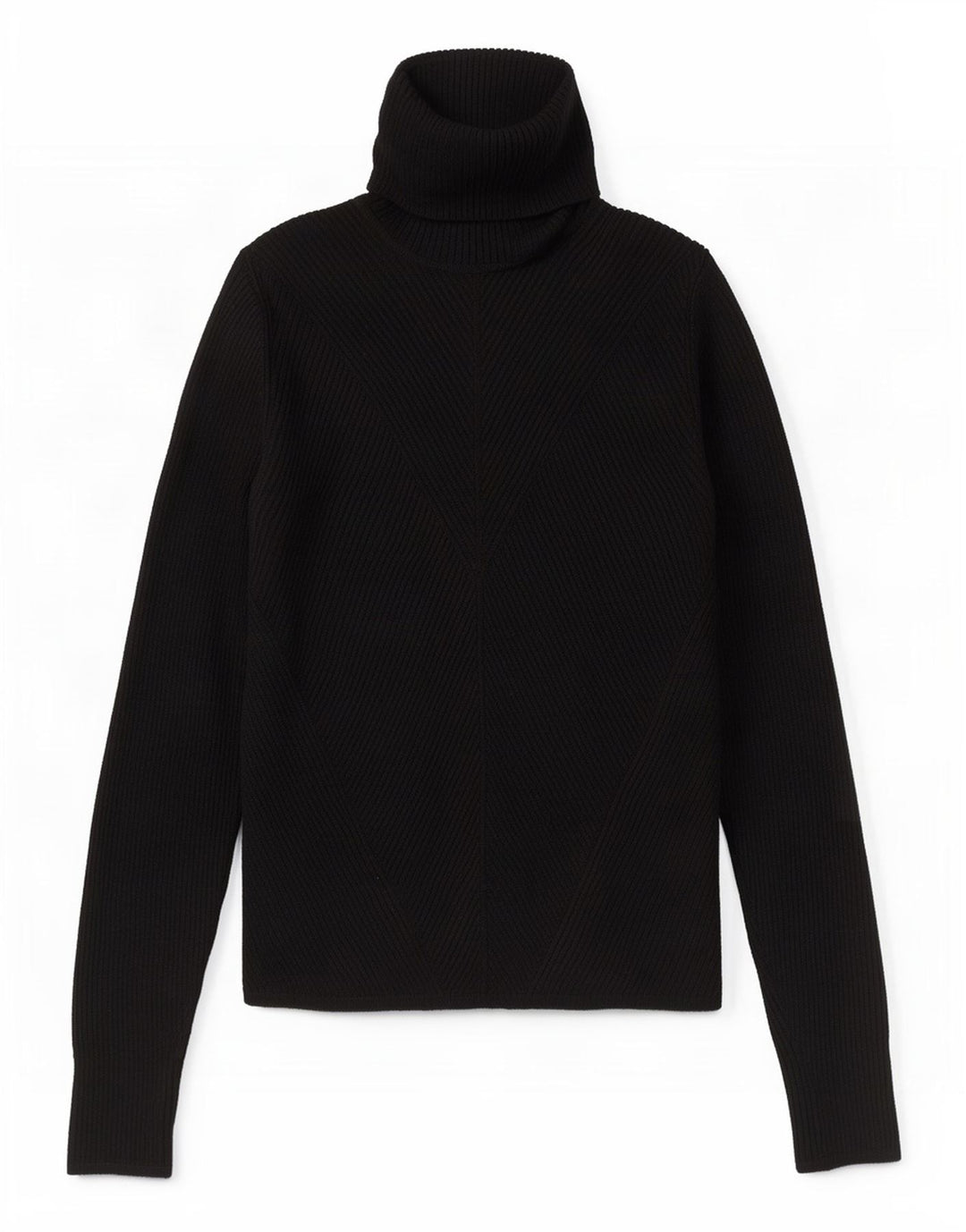 Zara Γυναικείο πουλόβερ με ρολό λαιμόκοψη UK 8 Small μαύρο
