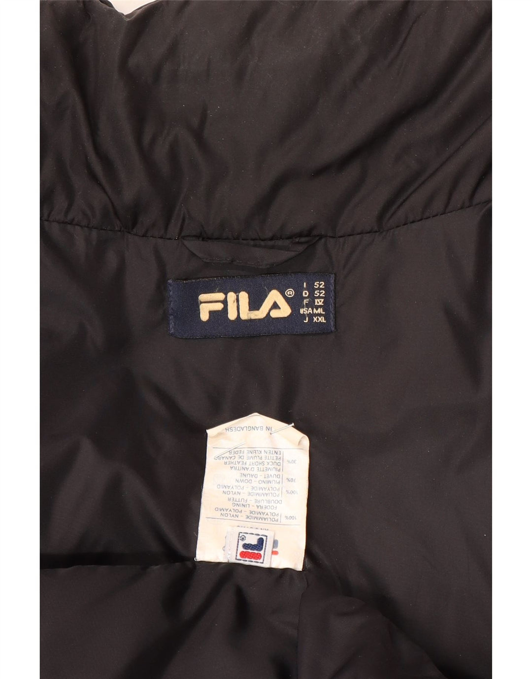 Fila Ανδρικό μπουφάν με επένδυση IT 52 XL Μαύρο Πολυαμίδιο Χειμερινό