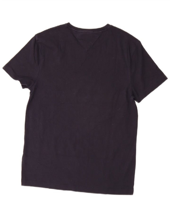 Ανδρικό μπλουζάκι TOMMY HILFIGER Stretch Slim Fit Top μεσαίο μπλε ναυτικό βαμβακερό