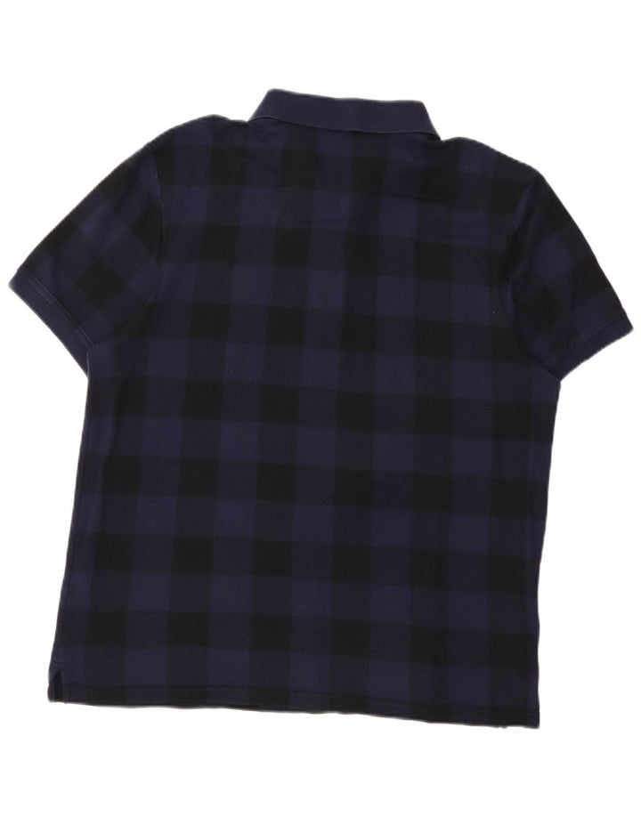 Lyle & Scott Ανδρικό πουκάμισο πόλο XL Navy Blue Gingham Cotton