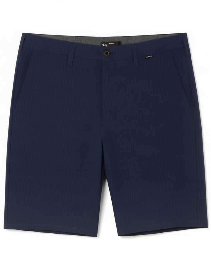 Ανδρικό σορτς Chino Hurley Medium W31 Navy Blue ριγέ πολυεστέρας