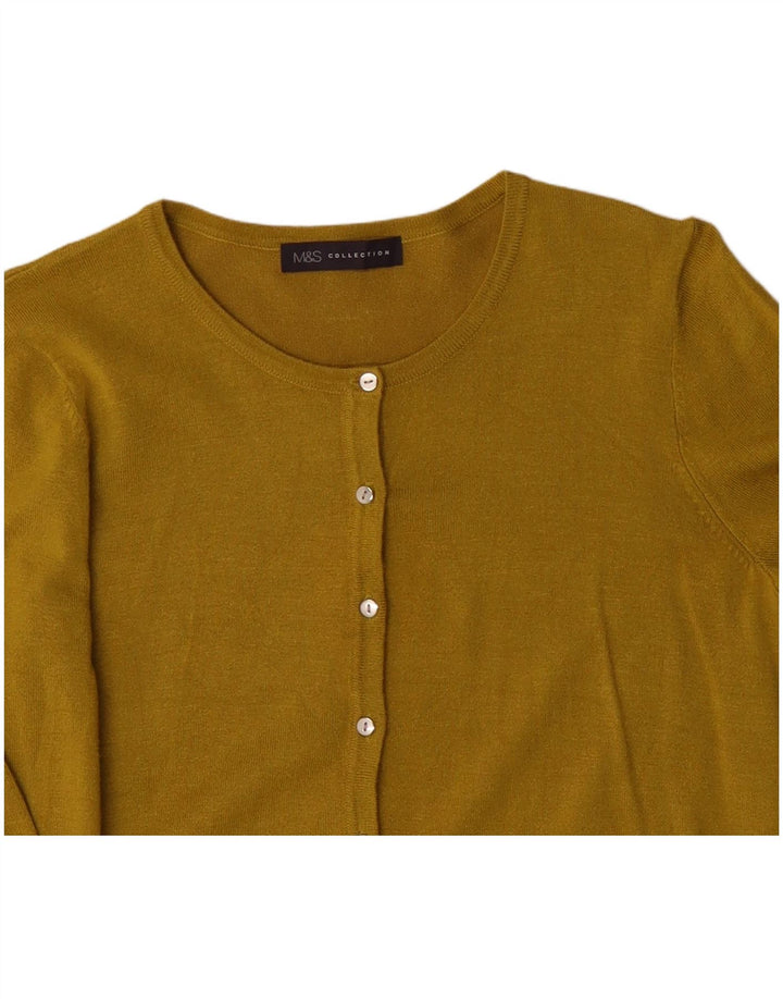 Γυναικείο πουλόβερ με ζακέτα MARKS & SPENCER UK 10 Small Yellow