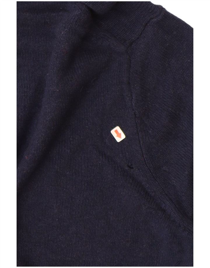 Ανδρικό πουλόβερ Marks & Spencer Boat Neck Jumper Μεγάλο Μαλλί Navy Blue