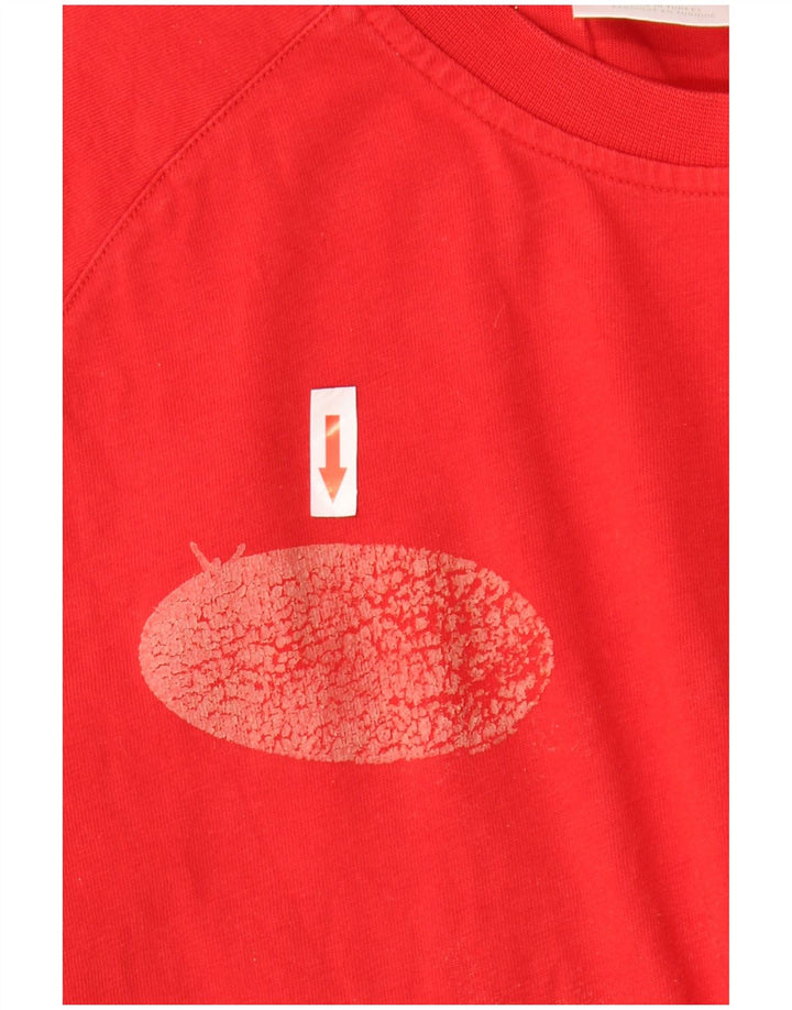 Ανδρικό T-Shirt Adidas Top Μικρό κόκκινο βαμβακερό