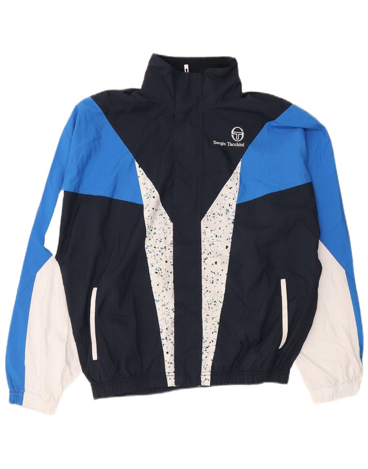 Ανδρική αθλητική φόρμα Sergio Tacchini Top Jacket Medium Navy Blue Colourblock