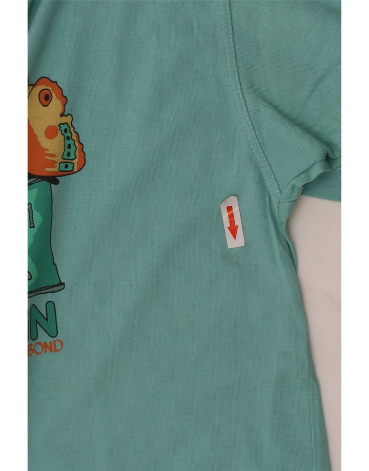 Ανδρικό γραφικό T-Shirt Vagabond Top Μικρό Τυρκουάζ Βαμβακερό