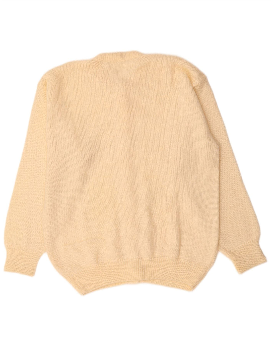 Γυναικείο πουλόβερ με ζακέτα VINTAGE UK 14 Medium Off White Mohair