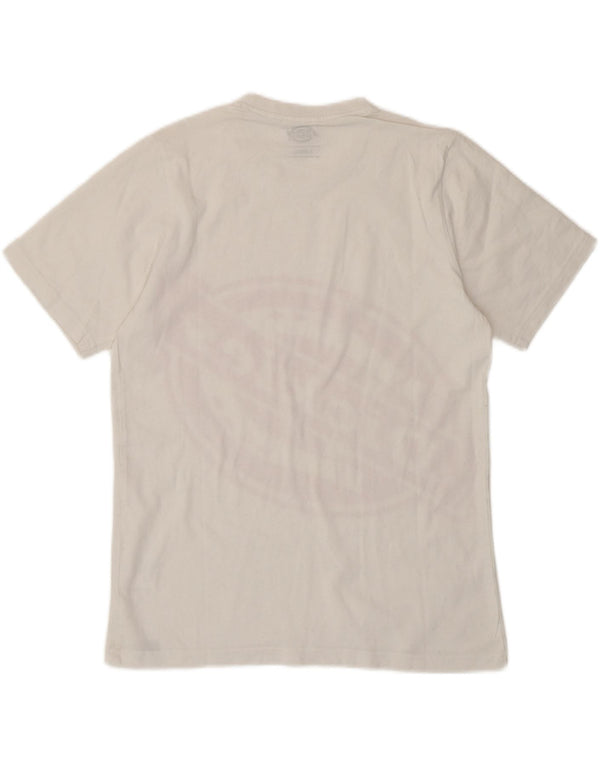 Γυναικείο γραφικό μπλουζάκι Dickies Loose Fit UK 6 XS λευκό βαμβακερό