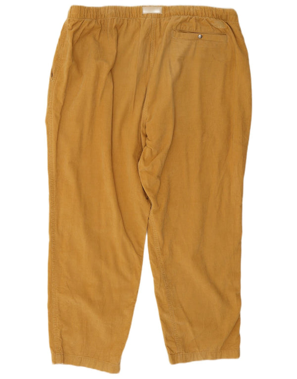 The North Face Mens Crop Corduroy Trousers 2XL W40 L26 Yellow Polyester