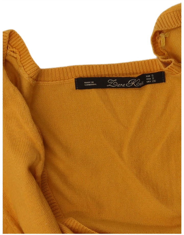 Zara Γυναικεία Ζακέτα UK 10 Small Yellow